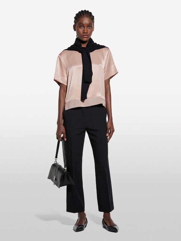 Black flare fit trousers - women's flared trousers | Sisley