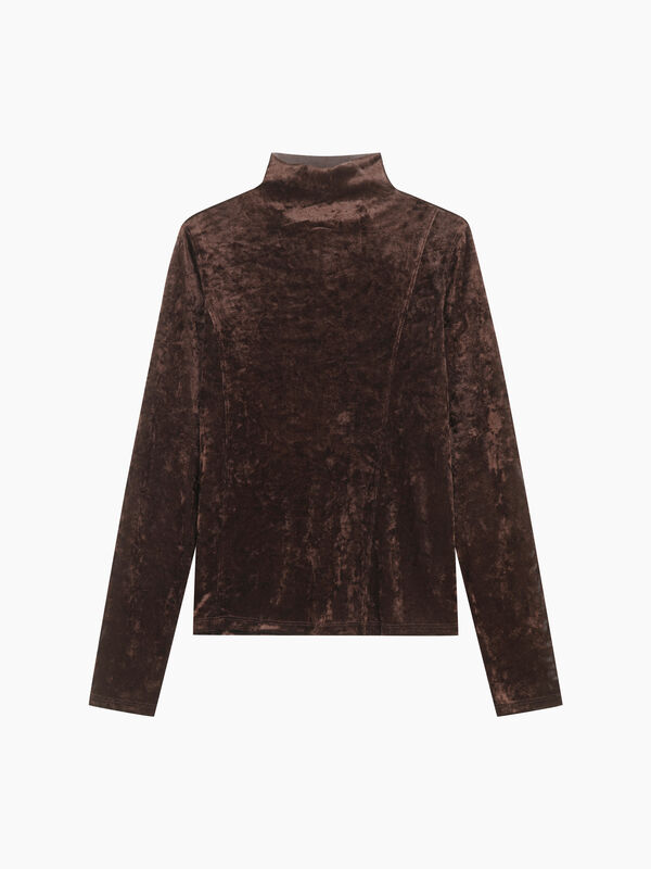 Velvet turtleneck - sisley k long sleeve t-shirt | Sisley K