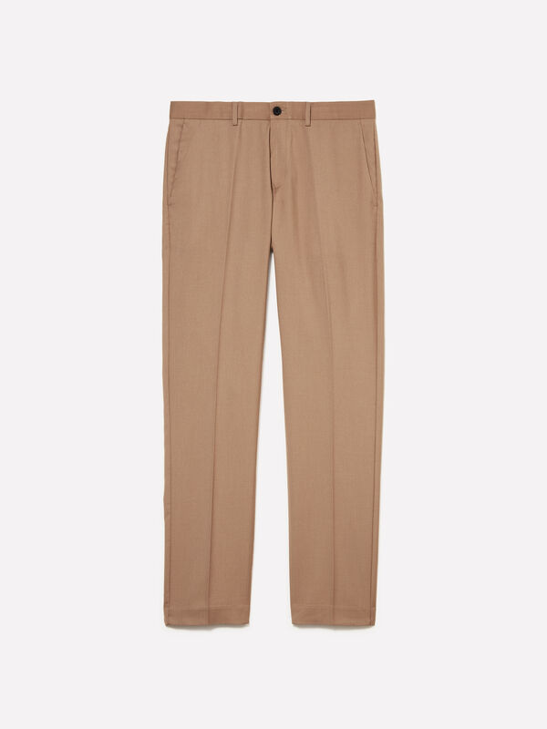 Camel tailored trousers - men's slim fit trousers | Sisley