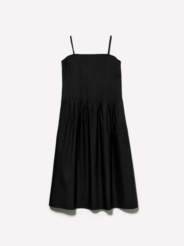 Black flared midi dress - women's midi dresses | Sisley
