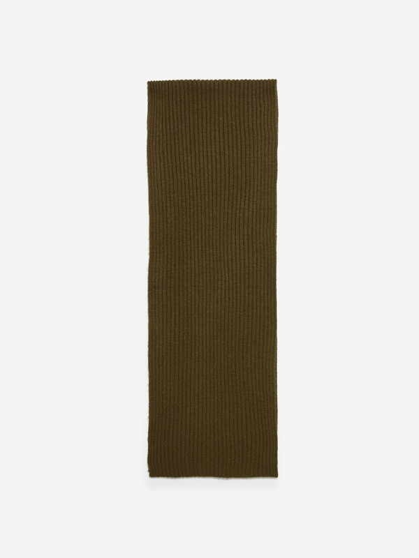 Brown knit scarf - men's scarves and foulards | Sisley