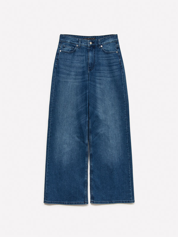 Blue Style 72 wide fit jeans - women's palazzo jeans | Sisley
