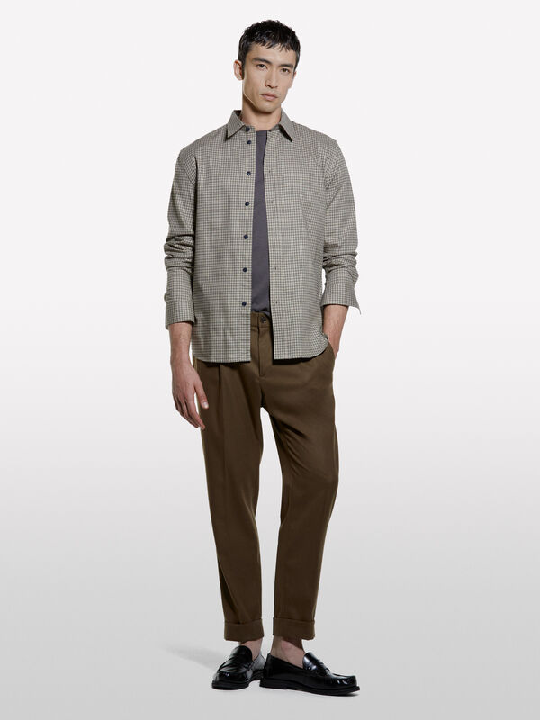 Light flannel shirt - men's regular fit shirts | Sisley