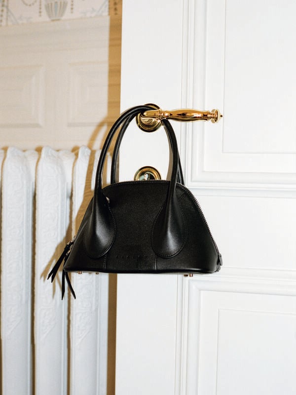 Black leather crossbody bag - women's shoulder and crossbody bags | Sisley