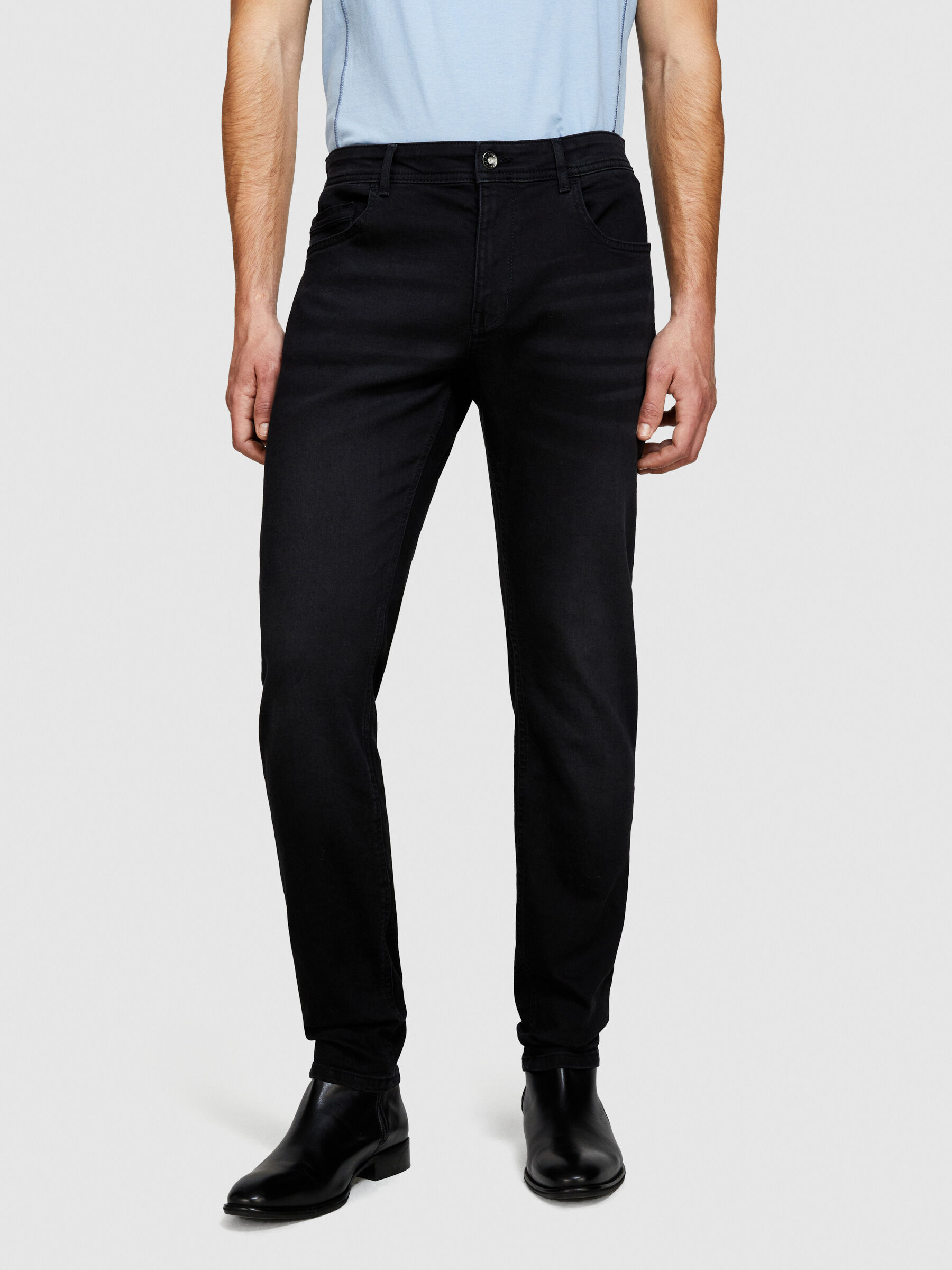 Boston slim fit vintage look jeans Black Sisley