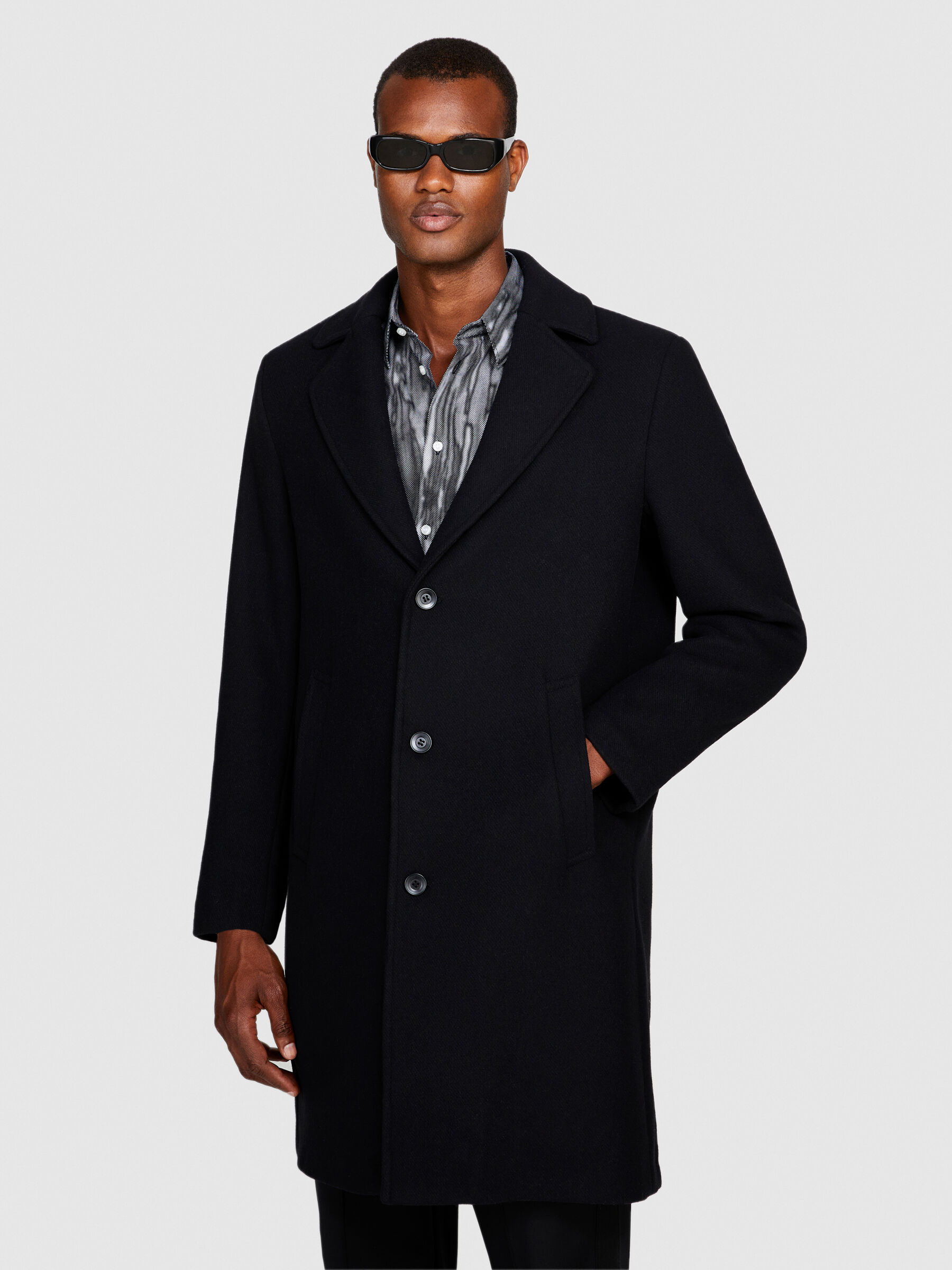 Regular fit coat Black Sisley