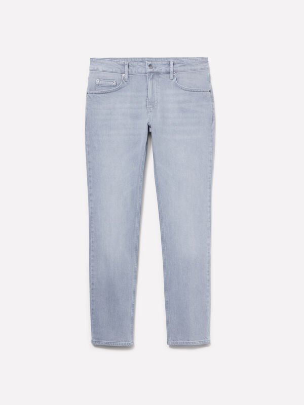 Boston slim fit jeans in light gray wash - men's slim fit jeans | Sisley