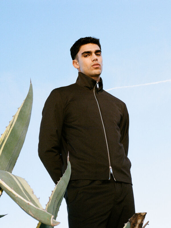 Brown zip-up jacket - men's jackets and coats | Sisley