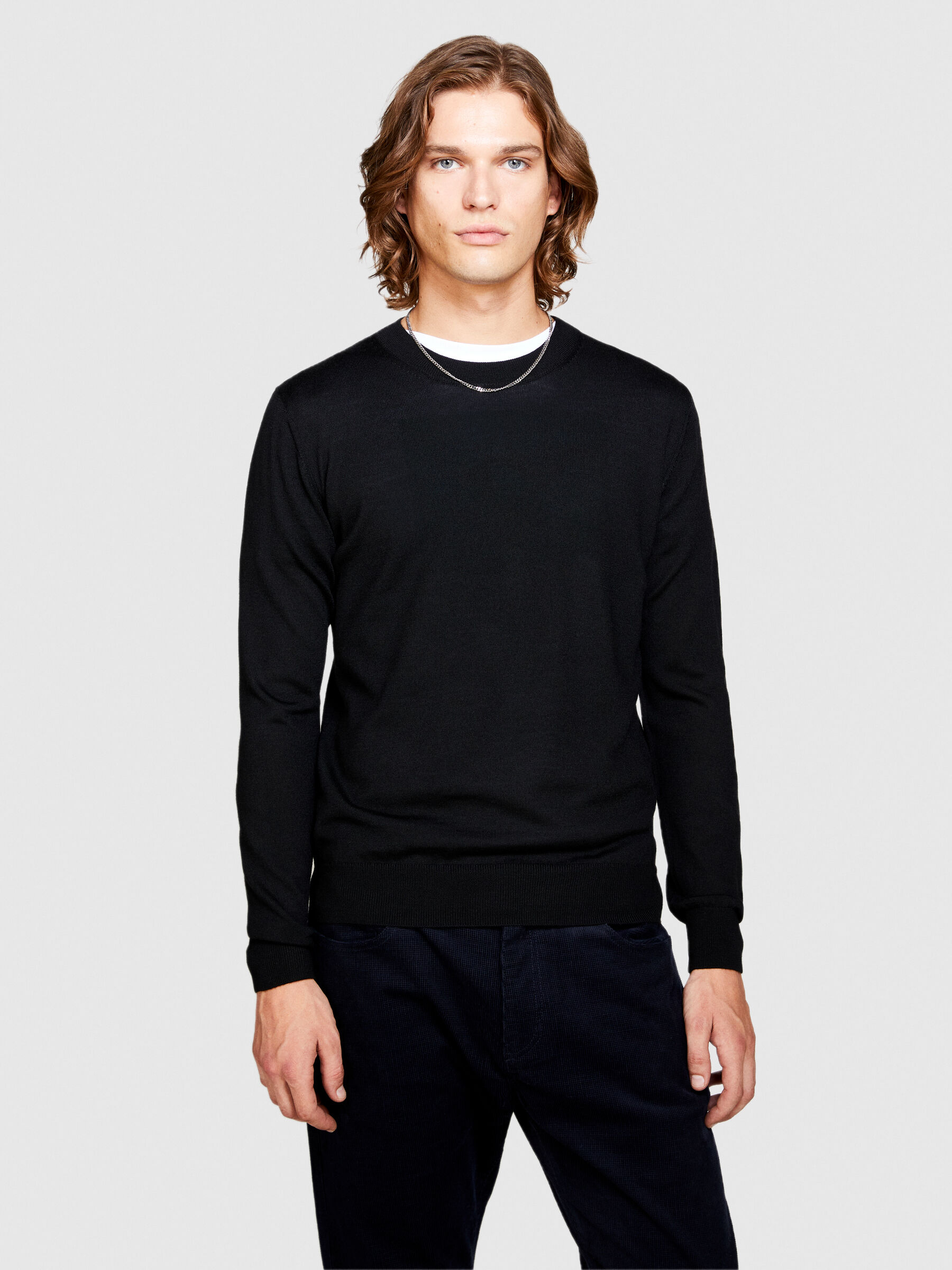Mens slim fit on sale crew neck sweater