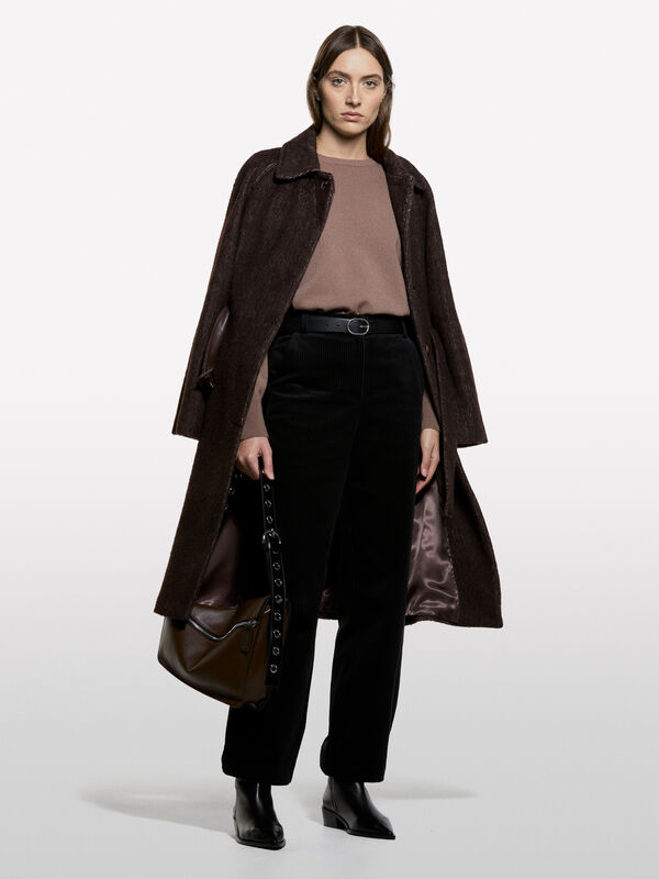 Sweater in wool blend with boat neck - women's boat neck sweaters | Sisley