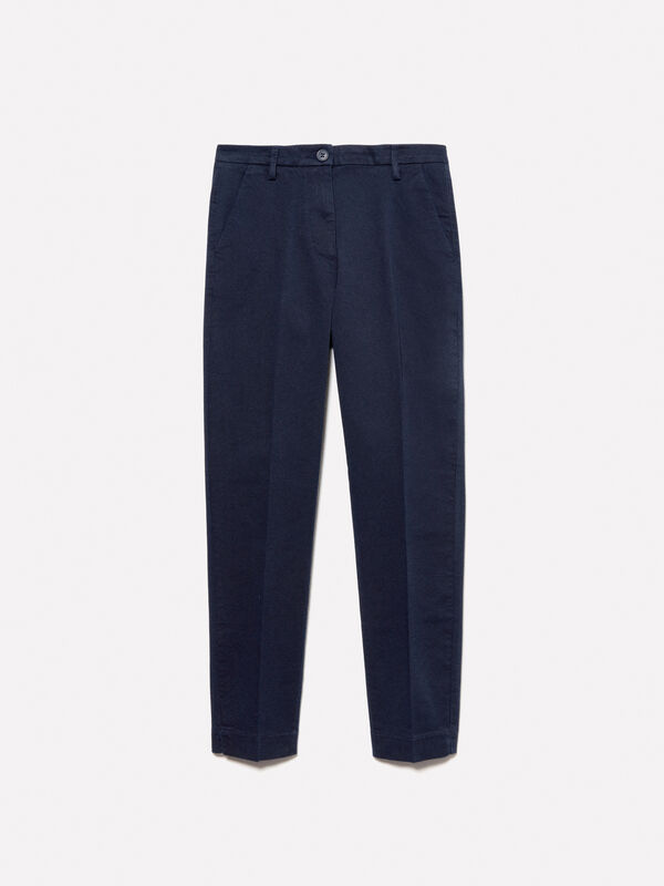 Dark blue chinos Dark blue chinos - women's chino trousers | Sisley