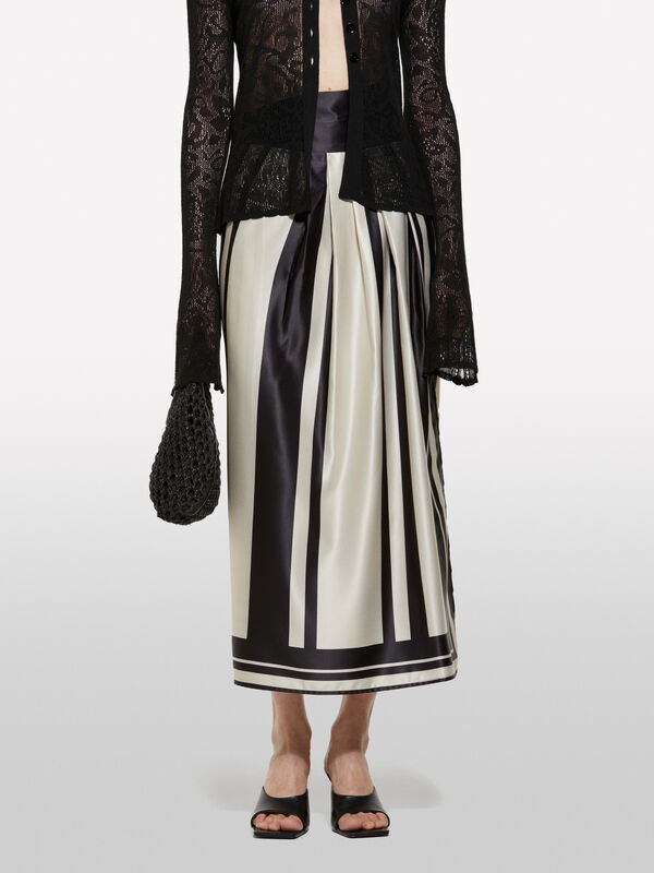 Light printed beach cover-up - women's midi skirts | Sisley