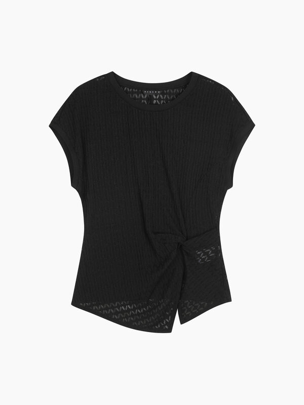 Black sweater with knot - sisley k crew neck sweaters | Sisley K