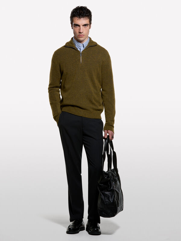 Slim comfort fit formal chinos - men's chino trousers | Sisley