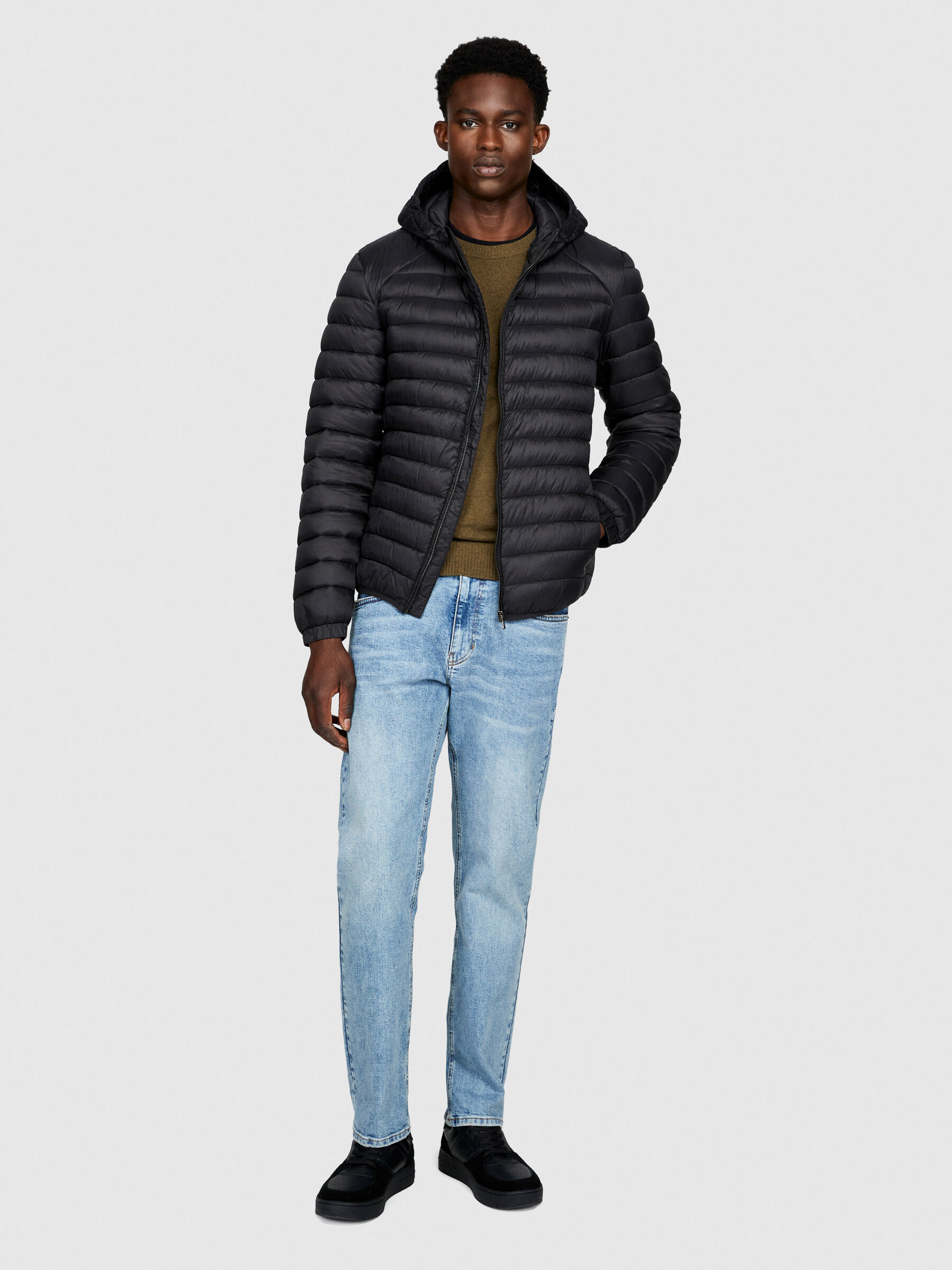 Padded jacket with hood Black Sisley