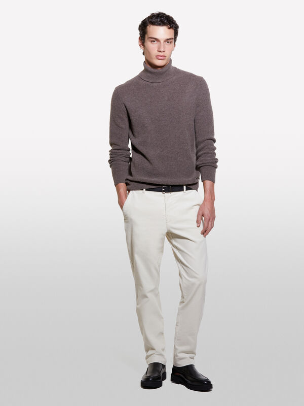 Brown high neck sweater - men's high neck sweaters | Sisley
