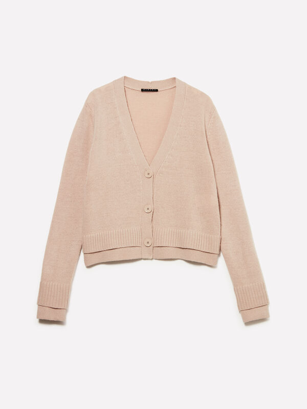 Double rib cardigan - women's cardigans | Sisley
