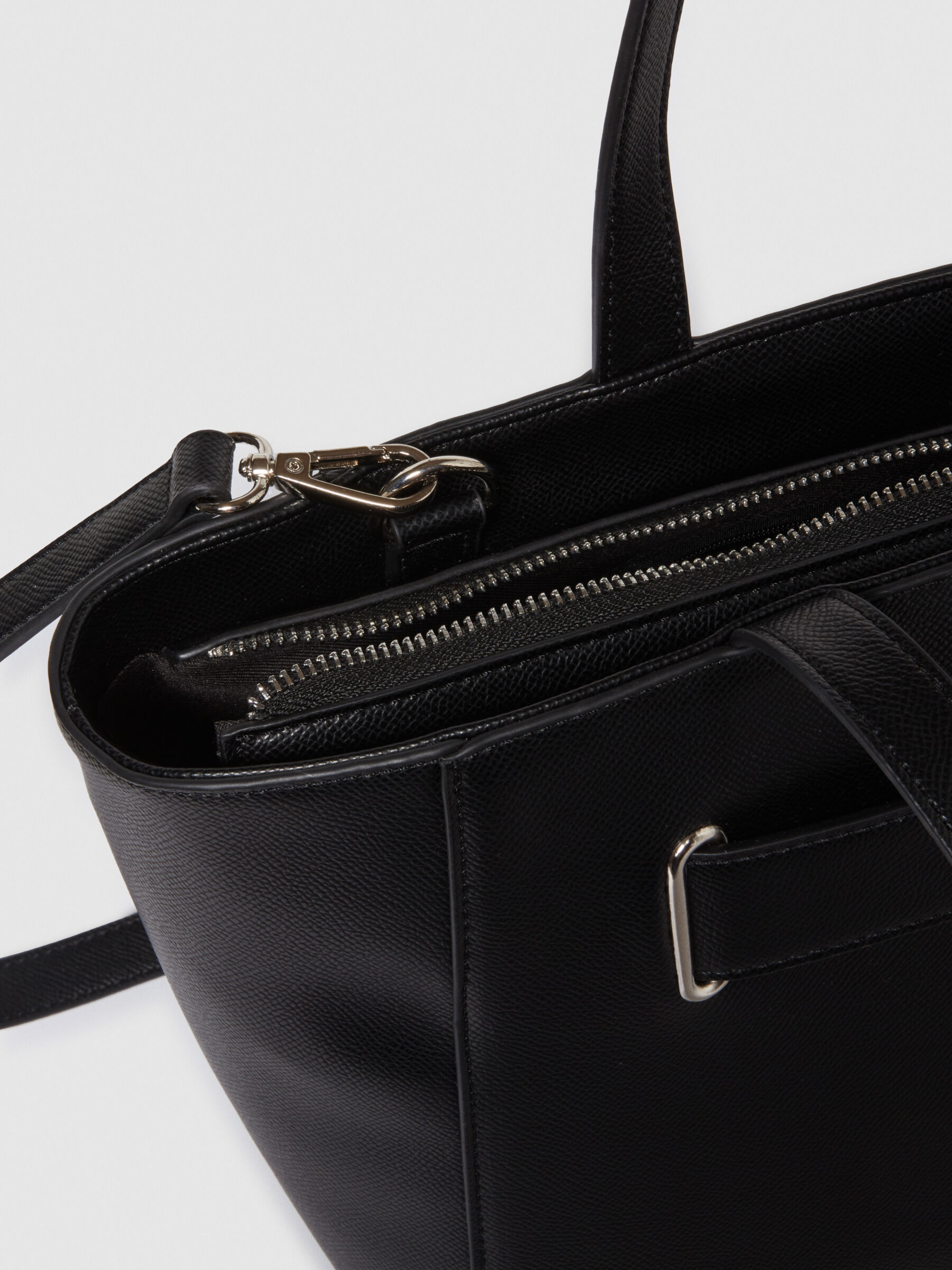 Tote bag with shoulder strap Black Sisley