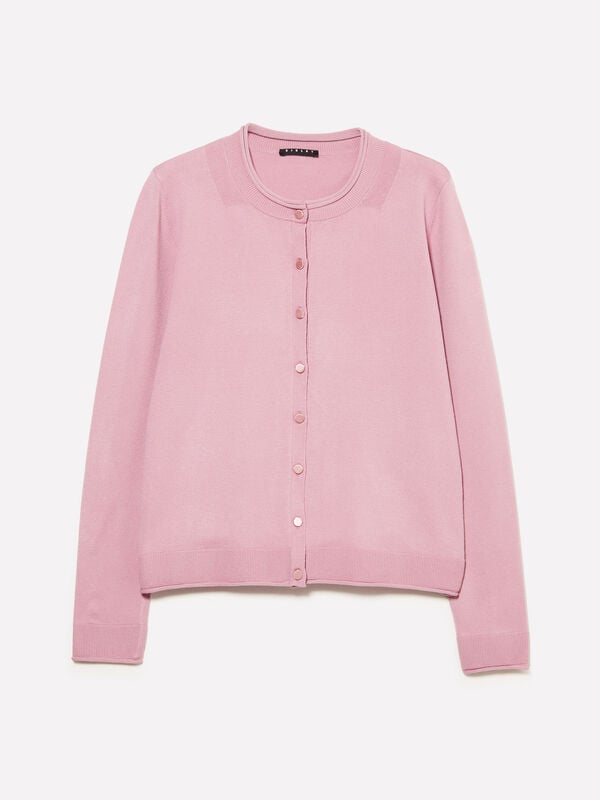 Mauve regular fit cardigan - women's cardigans | Sisley