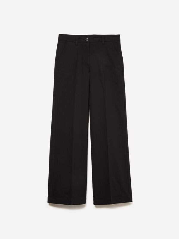 Black wide leg trousers - New Collection Women | Sisley