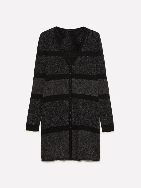 Color block cardigan with lurex - women's cardigans | Sisley