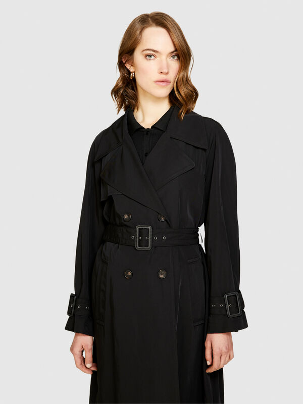 Glossy trench coat - women's trench coats & rain coats | Sisley