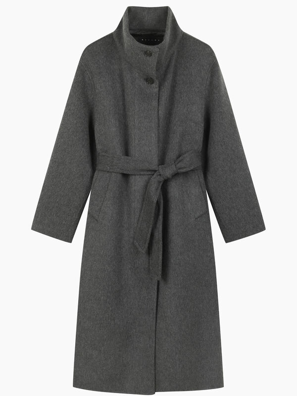 100% wool coat with belt - Trench | Sisley K