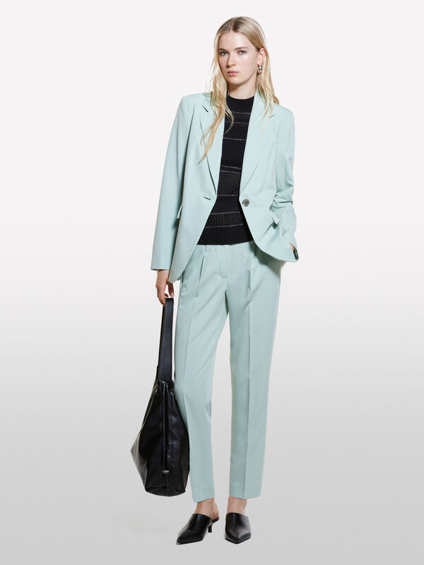 Light green regular fit blazer - women's blazers | Sisley