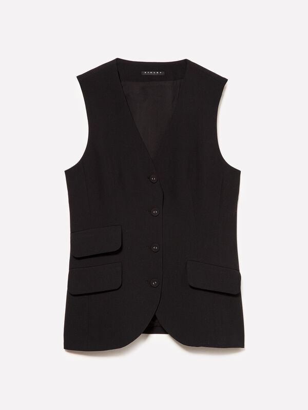 Slim fit vest - women's vests and sleeveless jackets | Sisley