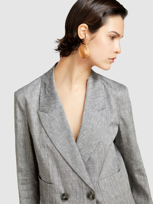 Double-breasted comfort fit blazer - women's blazers | Sisley