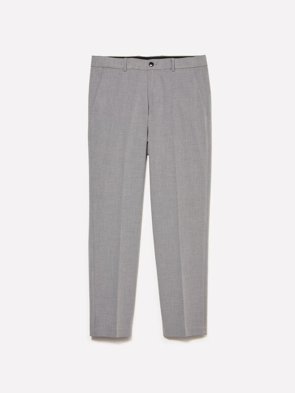 Light gray chinos - men's slim fit trousers | Sisley