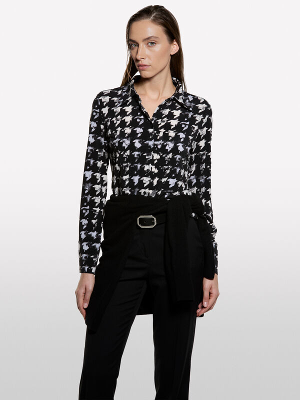 Slim fit printed shirt - women's shirts | Sisley
