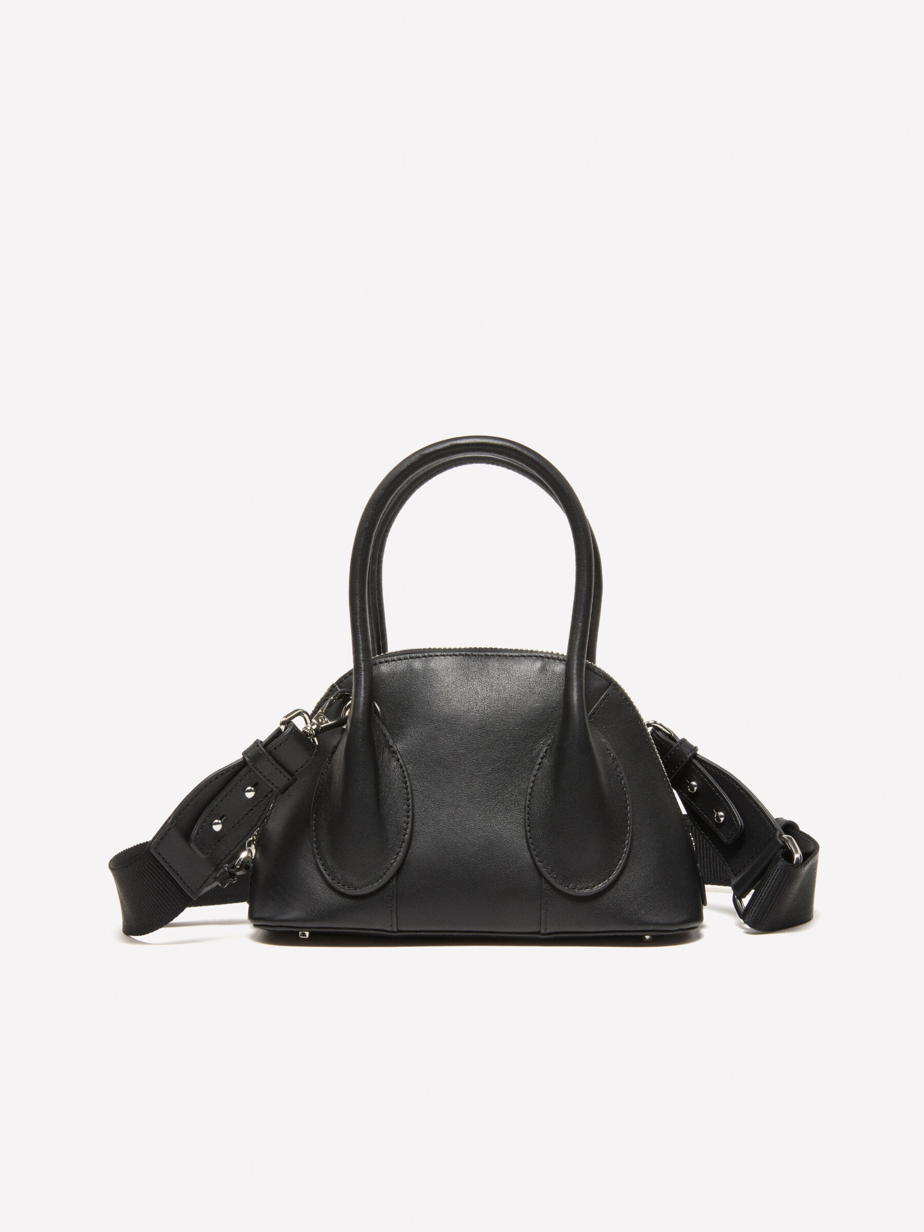 Black leather crossbody bag Black Sisley