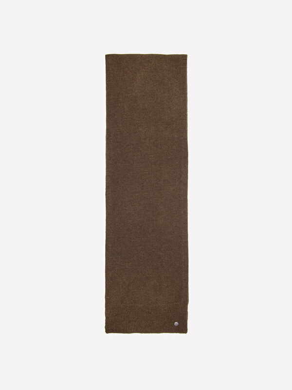 Brown knit scarf - men's scarves and foulards | Sisley