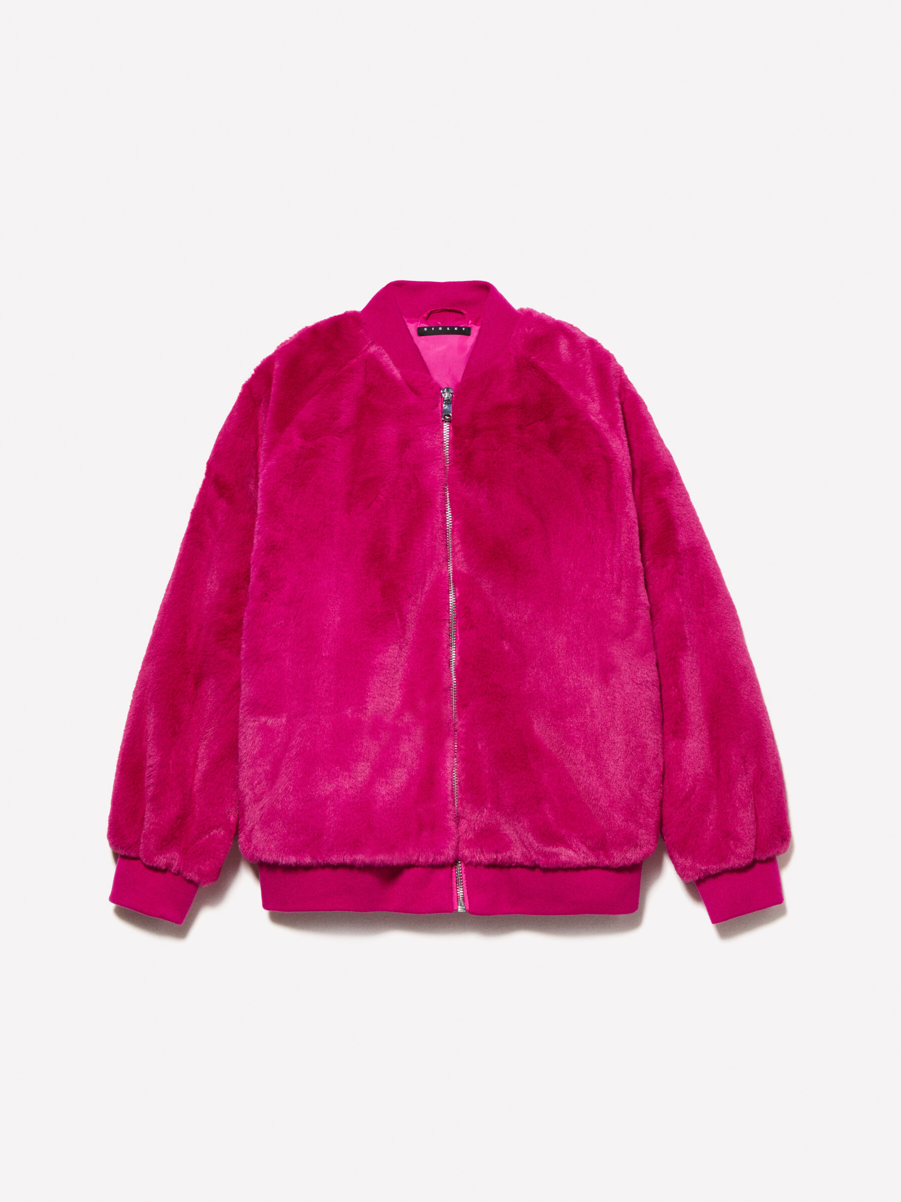 Pink teddy bomber jacket cheap