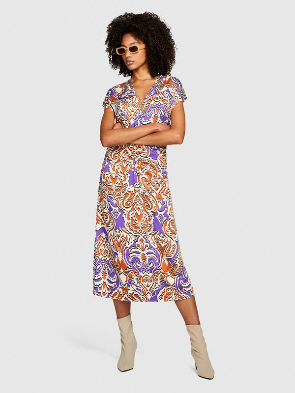 Midi dress with rouching
