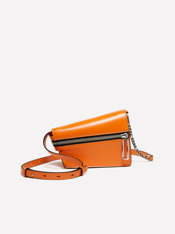 Orange small asymmetric bag - women's shoulder and crossbody bags | Sisley