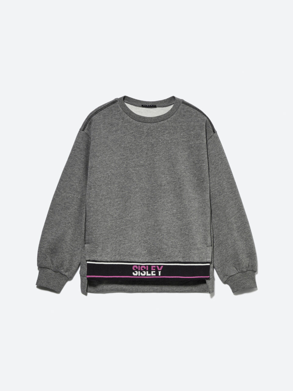 Pullover sweatshirt with logoed elastic