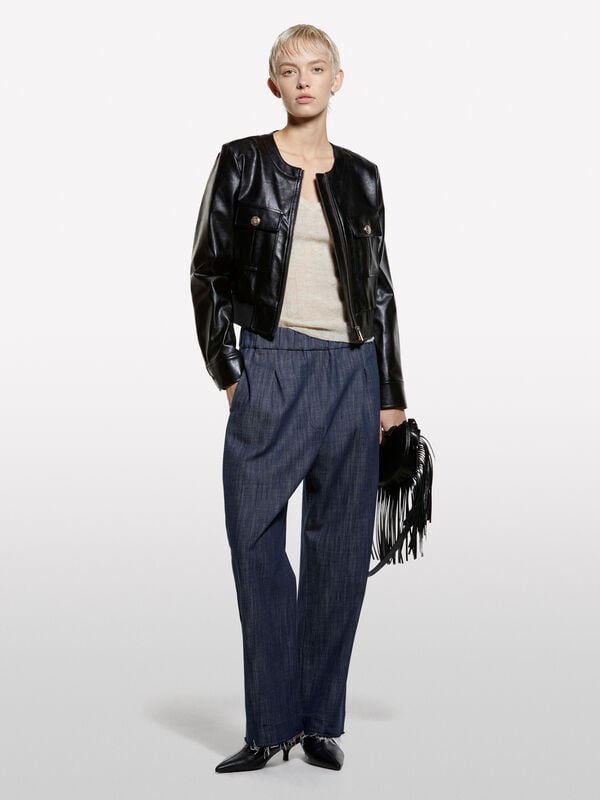 Blue denim joggers - women's joggers | Sisley