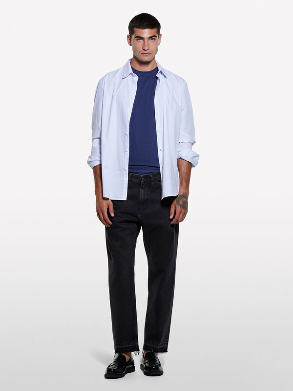 Black regular fit jeans with pockets - men's regular fit jeans | Sisley