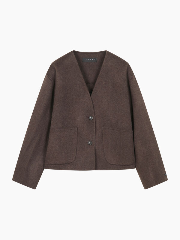 Wool and cashmere blend coat - sisley k jackets and coats | Sisley K