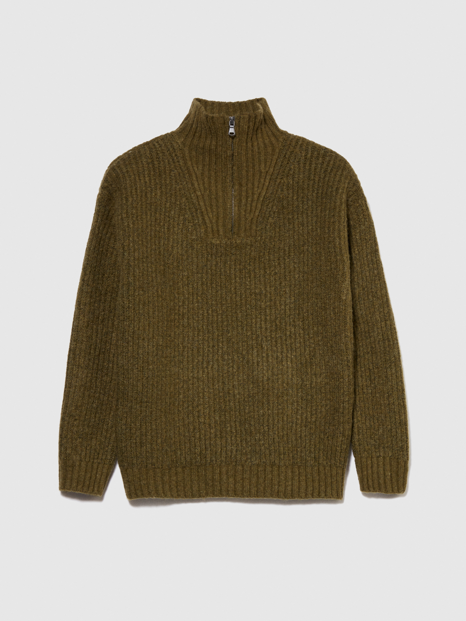 Sisley Young - Sweater With High Neck, Man, Military Green, Size: S