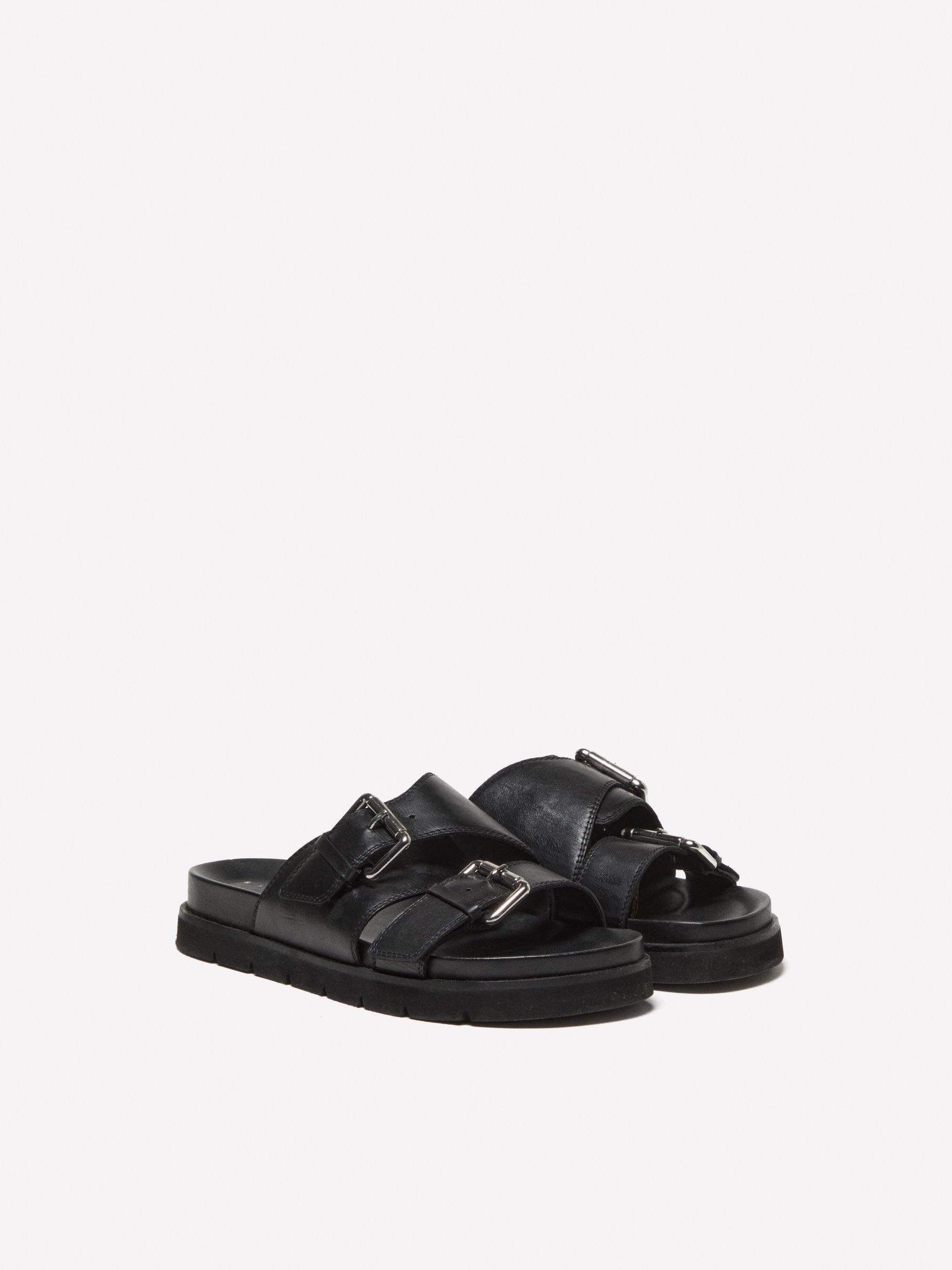 【新品】 SLIPPER　　　　 LEATHER/BLACK 26㎝ LCW STEPS Faux Leather Men's Slippers -S5LF13Z8-CVL - LC Waikiki