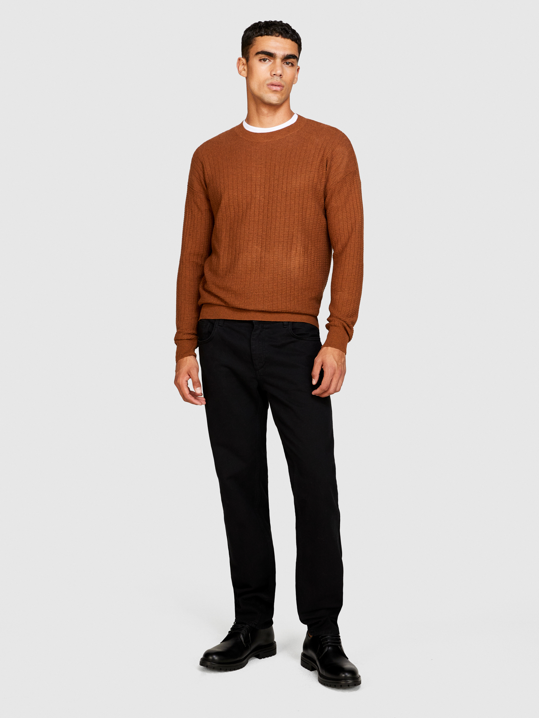 Sisley - Colorfed Slim Fit Stockholm Jeans, Man, Black, Size: 31