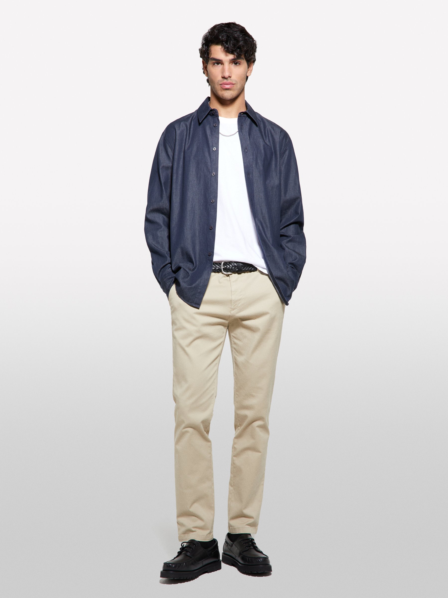 Sisley - Dark Beige Slim Fit Chinos, Man, Beige, Size: 48