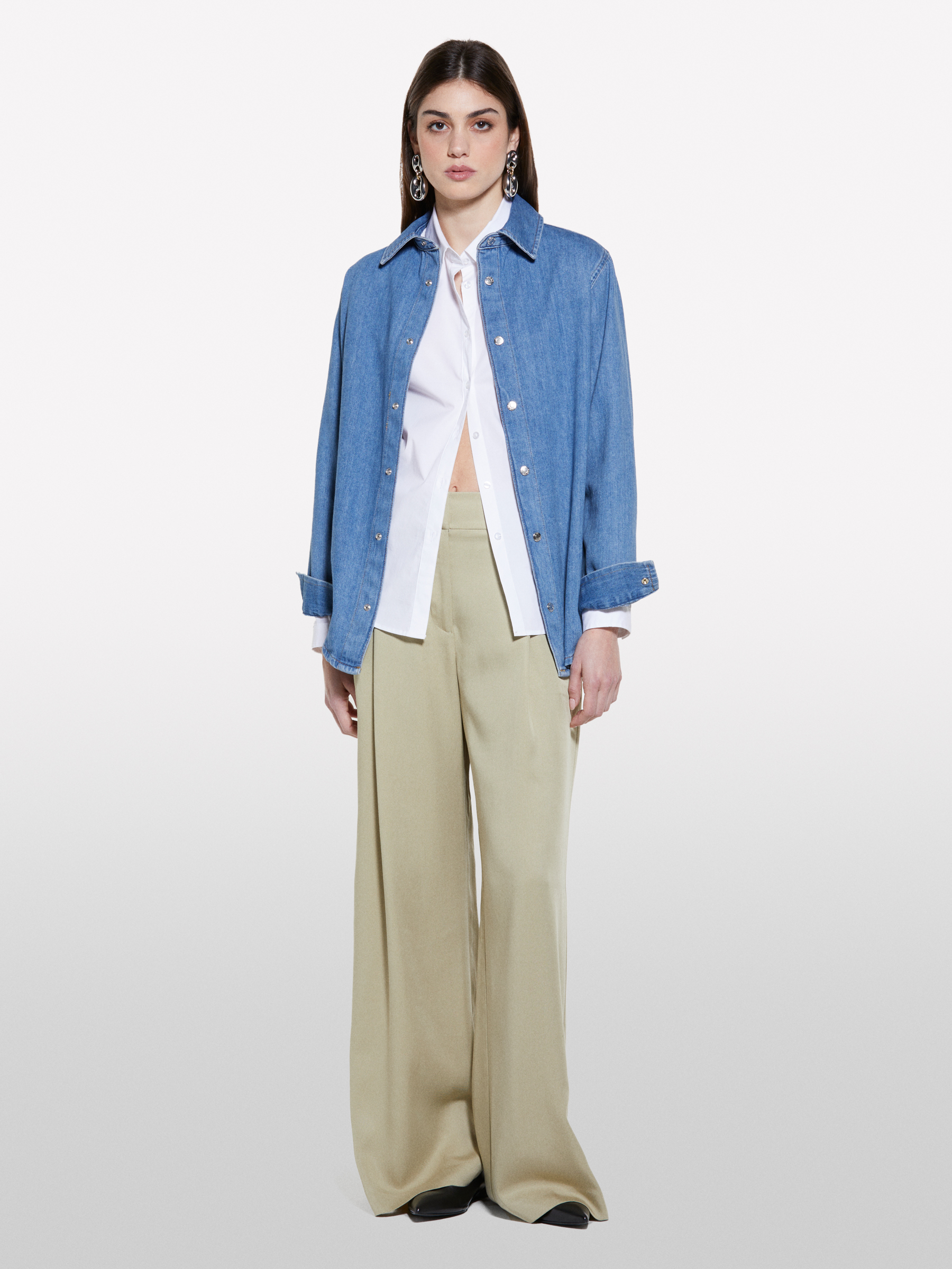 Sisley Sisley - Πουκάμισο Λευκό Slim Fit, θήλυ, Λευκο, μέγεθος: S