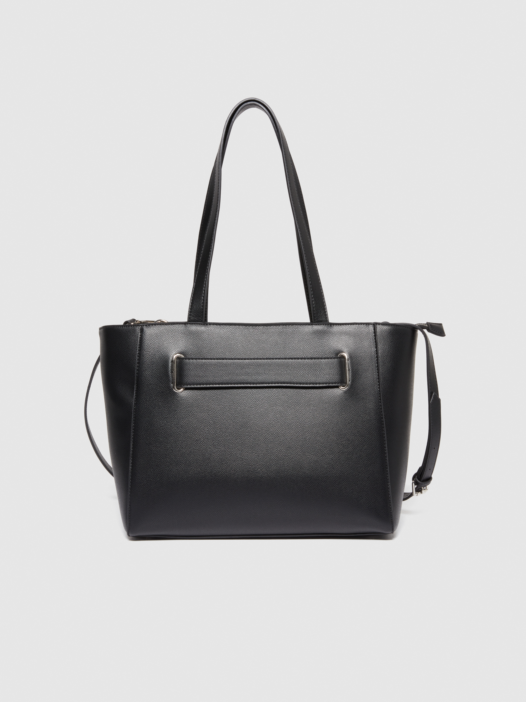 Tote bag with shoulder strap Black Sisley